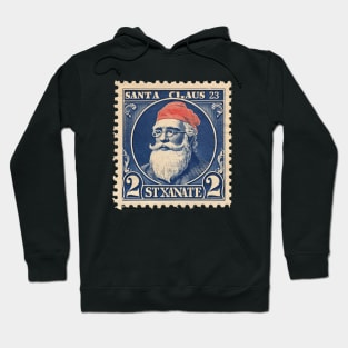 Santa Claus Vintage 2 Cent Post Stamp Hoodie